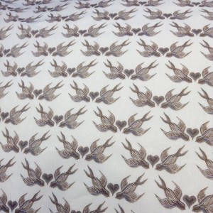 Isobel Woodcock "I really love the fabric that you made up for me with my swallow print! I am so pleased with it!" 